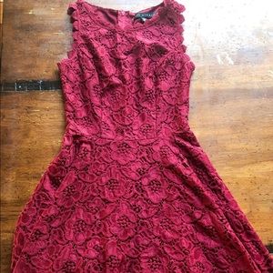 Maroon Lace Dress
